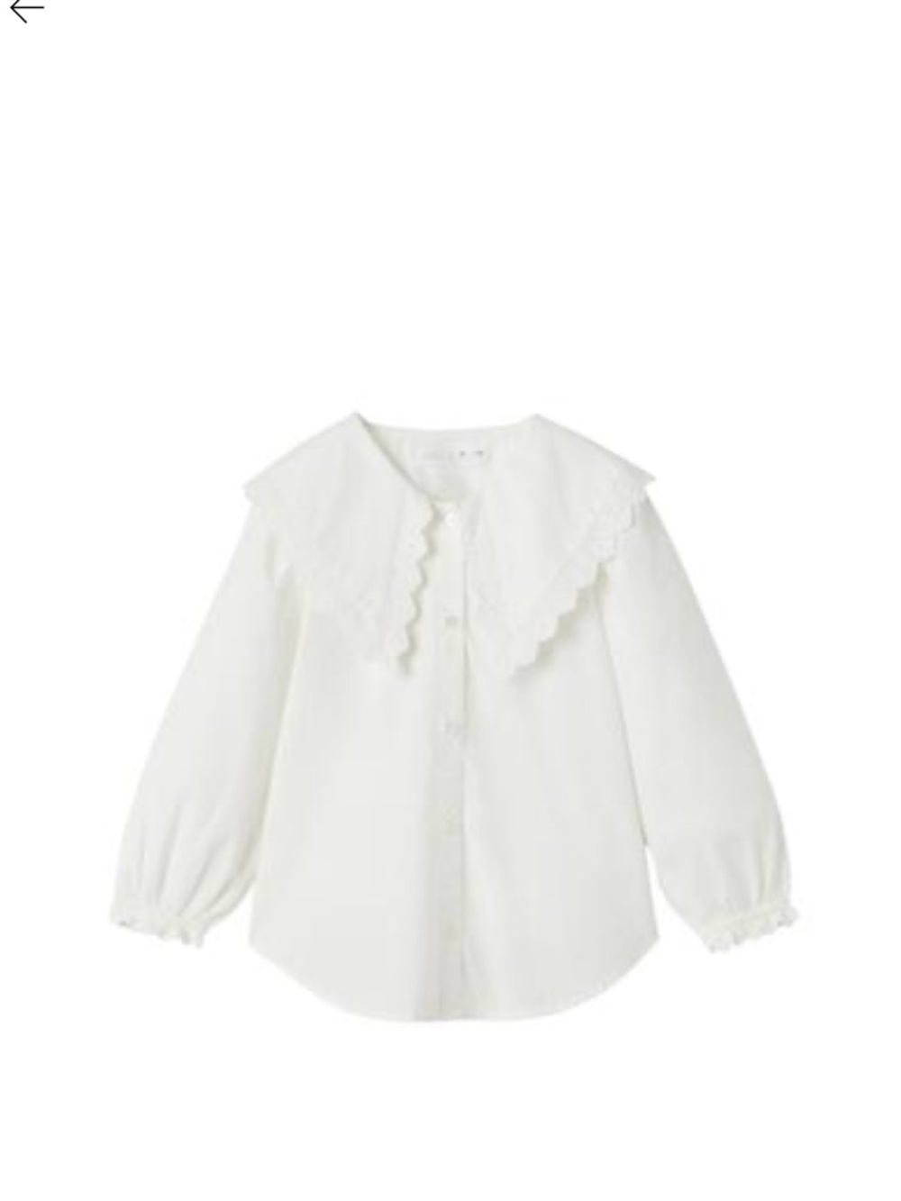 Zara kids romantic bib collar shirt